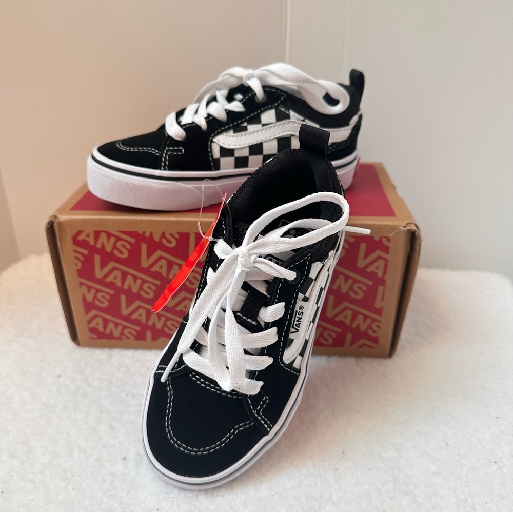 Boy’s Vans Black and White Checkered Sneakers